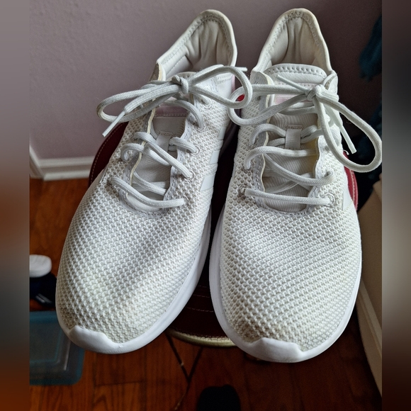 Adidas white Cloudfoam QT Flex lightweight sneakers with memory foam women's 8 - Picture 9 of 16